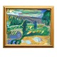 Erik Hoppe, 1896-1968, oil on canvas. Landscape, Leine, Søter, Norway 1948. Signed. Visible size: 56x68cm. With frame: 67x79cm