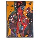 Mogens Balle maleri. Mogens Balle, 1921-88, olie på lærred. "Maleri" fra 1953. Signeret "M.B.". Mål: 100x72cm