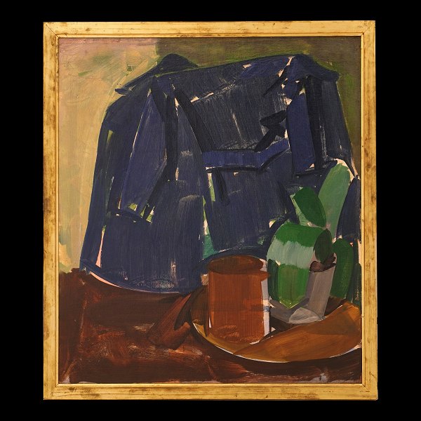 Edvard Weie, 1879-1943, oil on canvas. Stillife 1933. Visible size: 67x60cm. With frame: 73x66cm