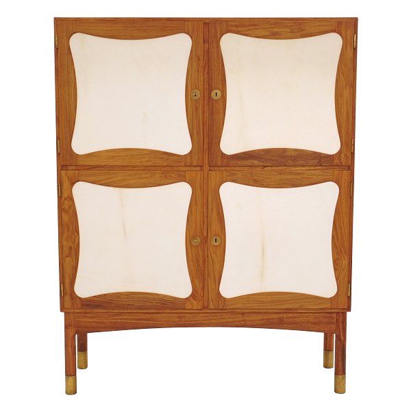 Jens Ingvard Jensen cabinet, Danish walnut. Signed circa 1948. H: 156cm. W: 
120cm. D: 42cm