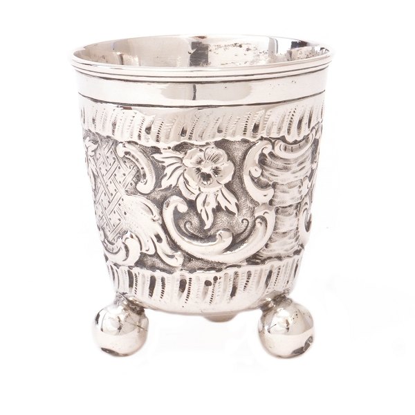 Early Baroque silver cup Copenhagen circa 1700. H: 9cm