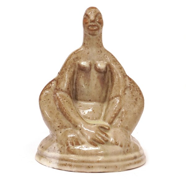 jais Nielsen, 1885-1961, stoneware sculpture in the shape of a woman. Signed and 
dated 1917. Perfect condition. H: 18cm. D: 13cm