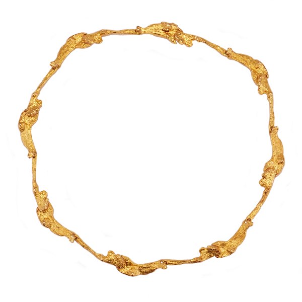 Lapponia 18kt gold necklace year 1982. L: 41,5cm. W: 4-8mm